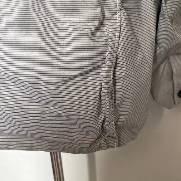 Fossil Stripe Womens Blazer Sz S Lightweight One Button Academia Ruched Utility - Picture 8 of 11